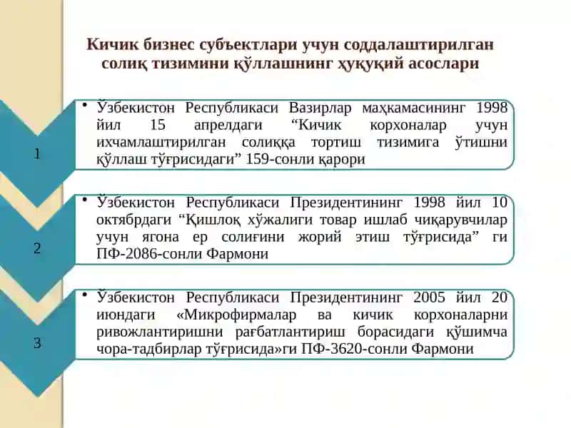 Солиқ солишнинг соддалаштирилган тартиби 2