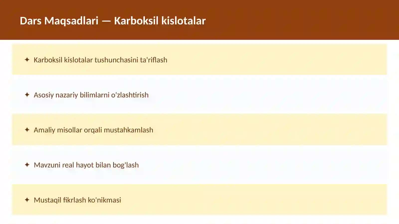Ketonlar O'qituvchilar va talabalar uchun dars ishlanma 2