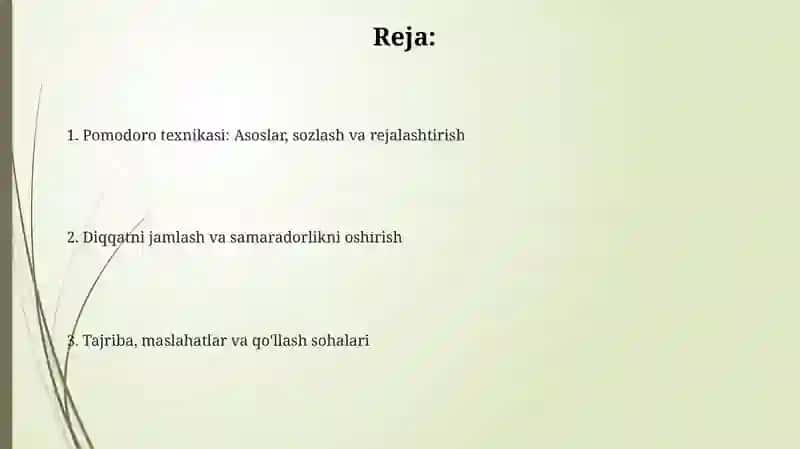 Pomodoro Texnikasi 2