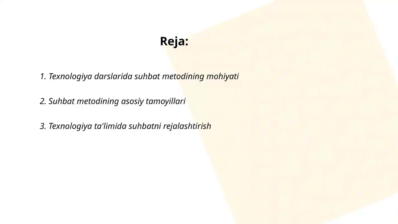 Texnologiya darslarida suhbat metodi 2