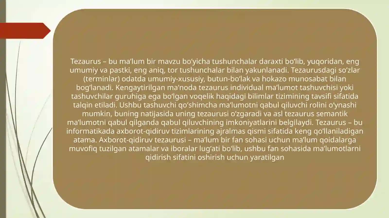 O'zbekcha tezaurus lug'atini yaratish 2