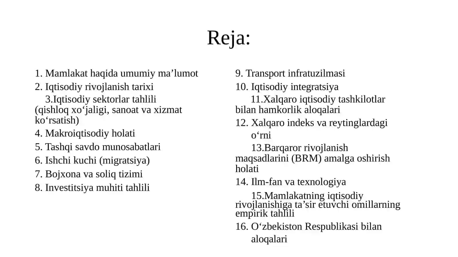 Rossiya iqtisodiyoti va emperik tahlili 2