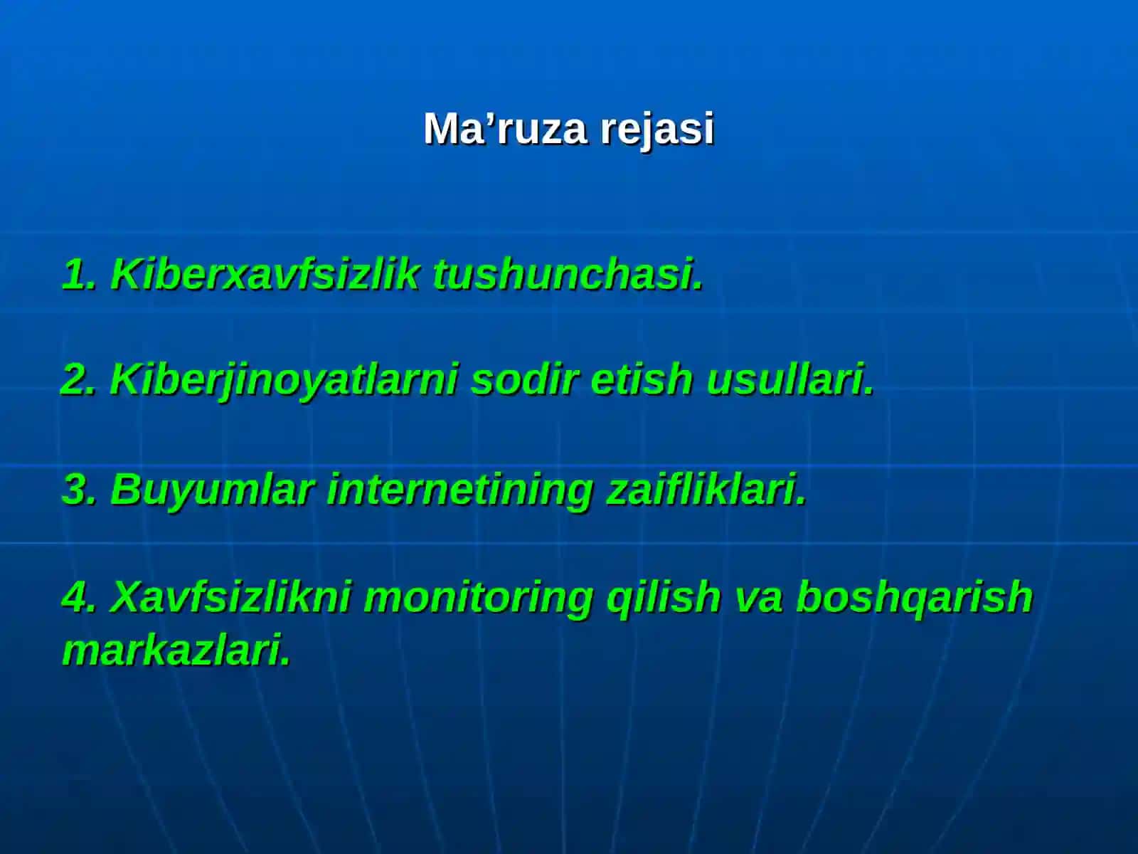 Kiberxavfsizlikning asosiy tushunchalari 2