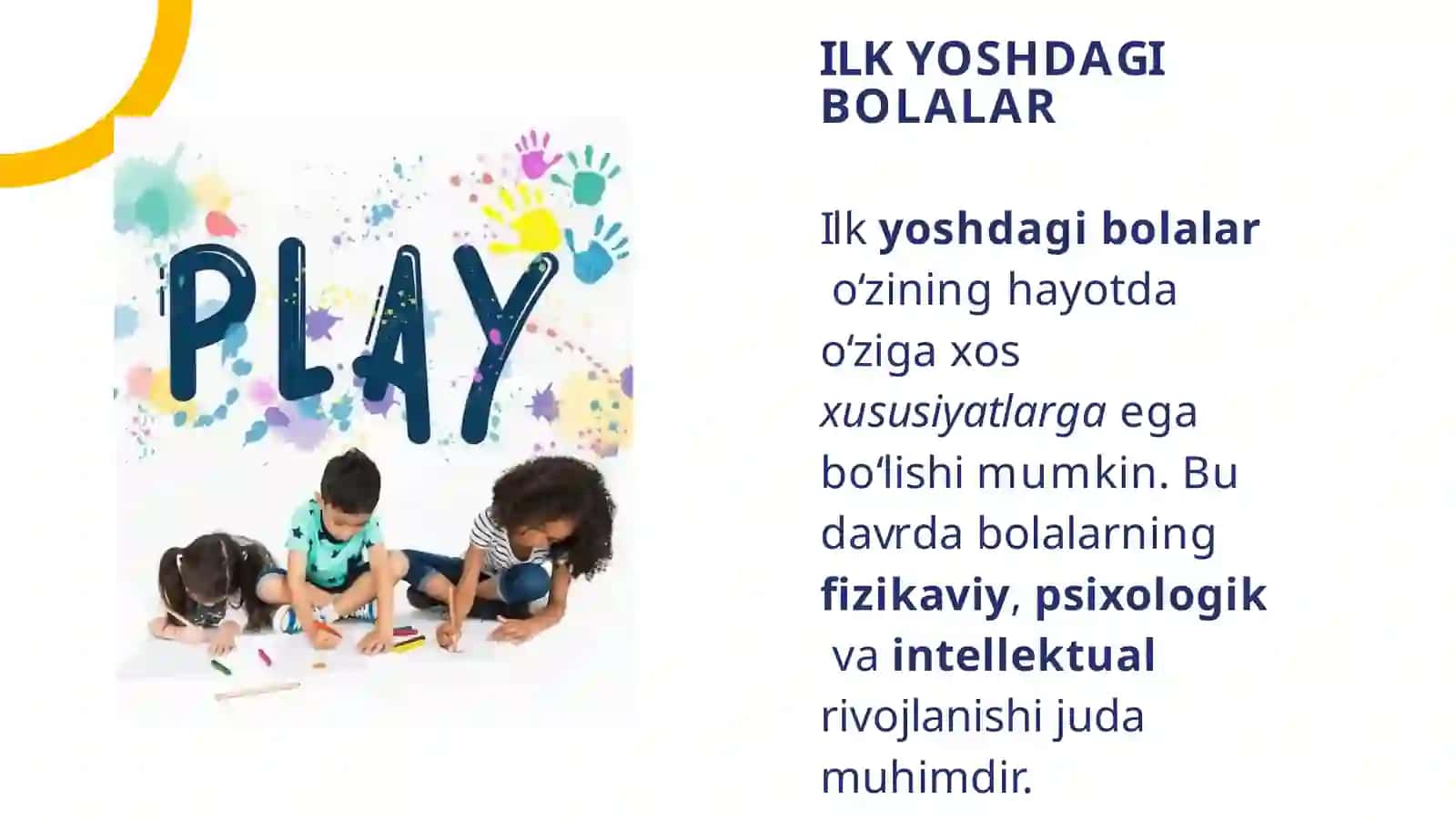 ILK YOSHDAGI  BOLALARNING  RIVOJLANISHI 2