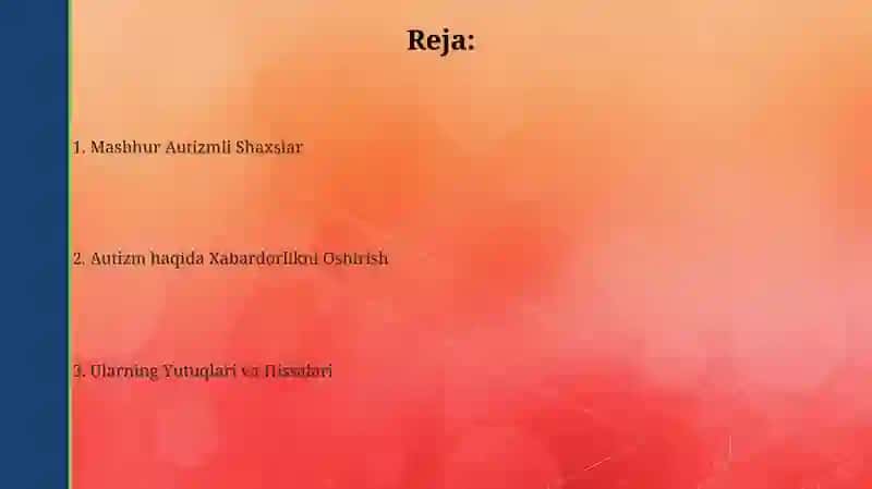 Autizmga chalingan mashxurlar haqida 2