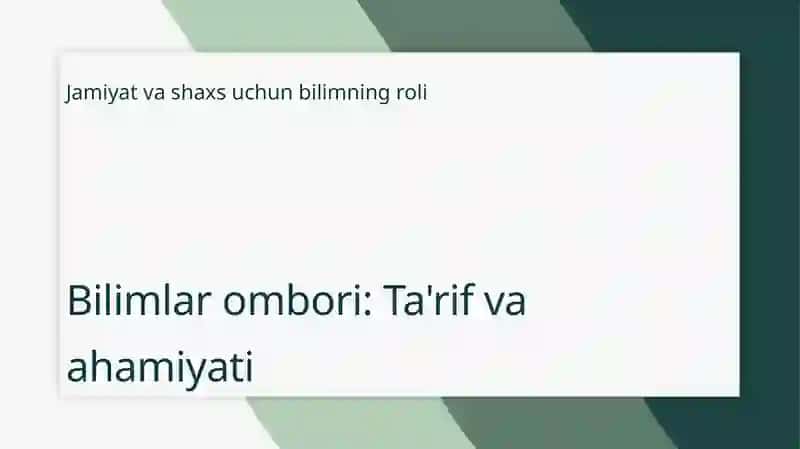 Bilimlar ombori 2