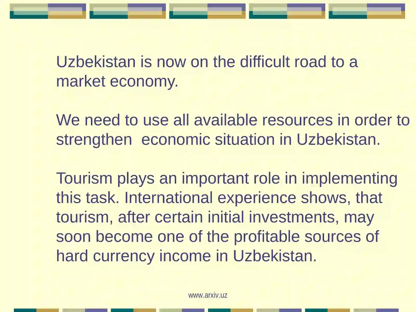 The Tourism potential of Uzbekistan 2