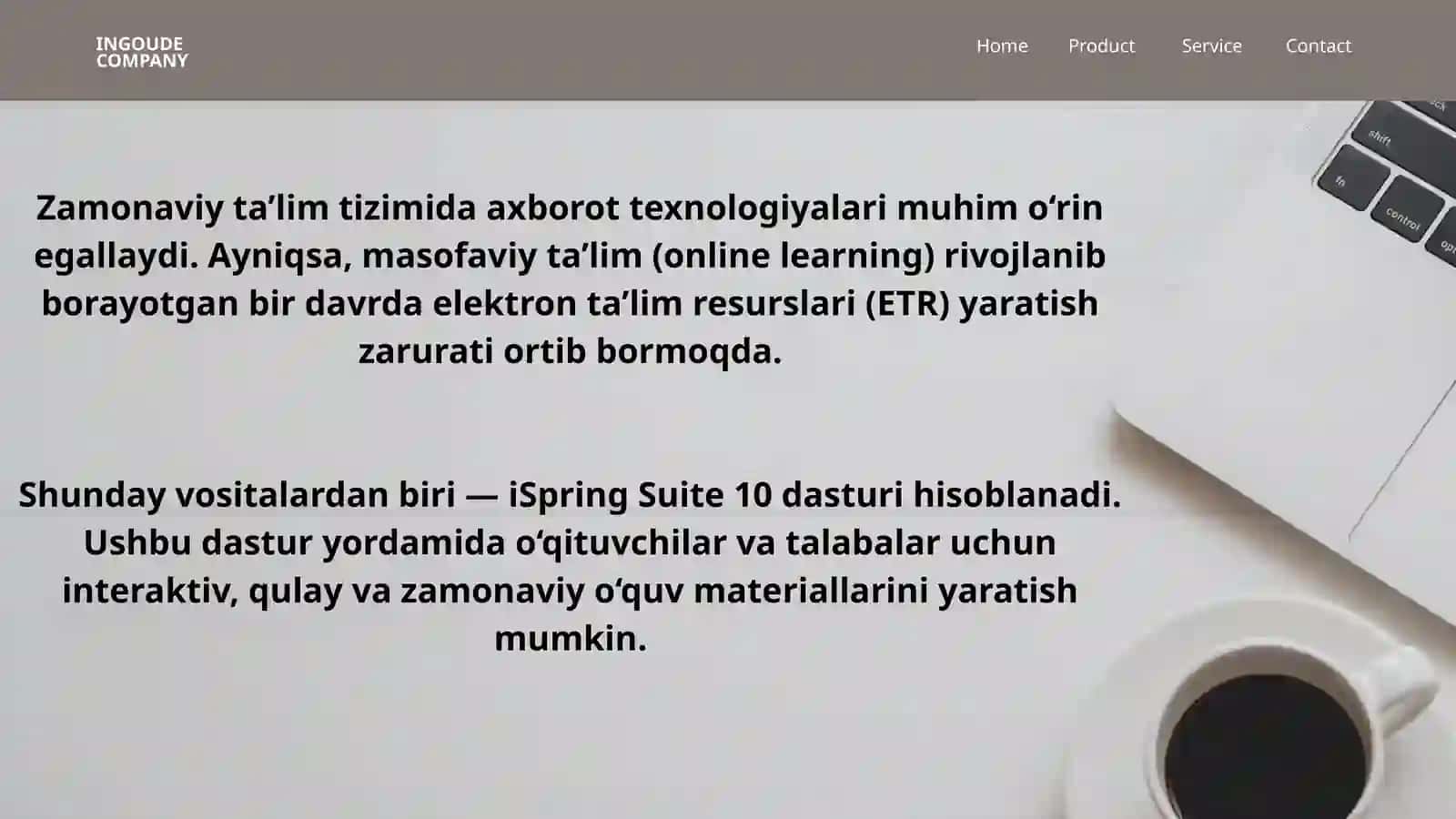 ISPRING SUITE 10 DASTURIDA ELEKTRON TA’LIM RESURSLARINI YARATISH 2