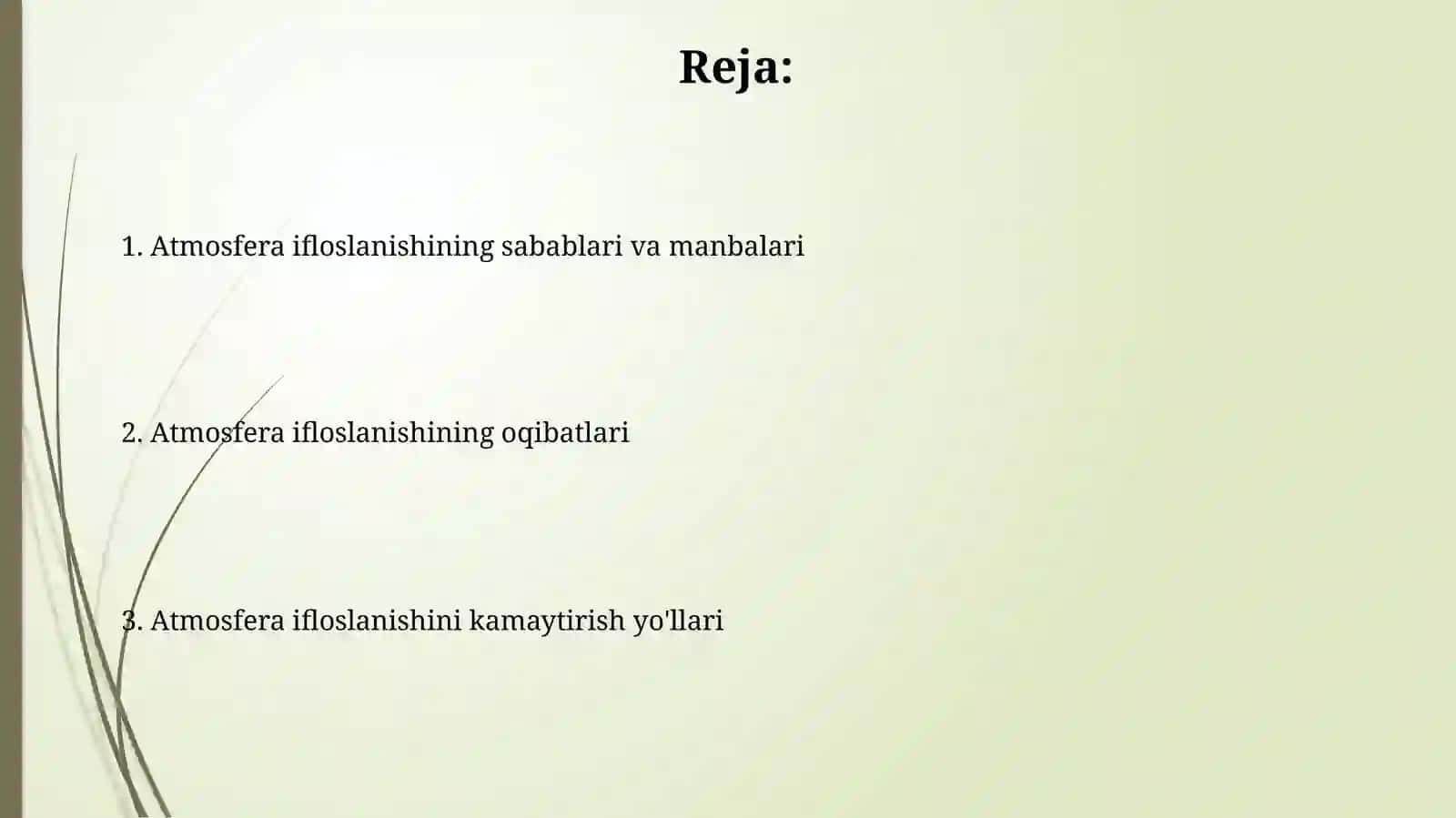 Atmosferaning ifloslanishi 2