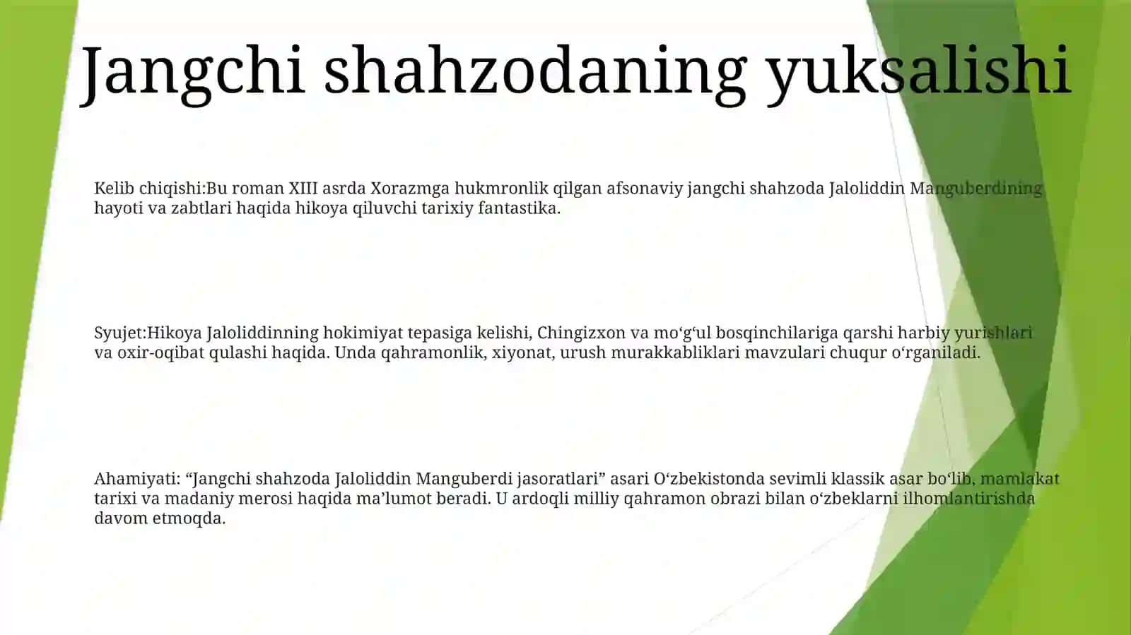 Jaloliddin Manguberdi Jasoratlari 2