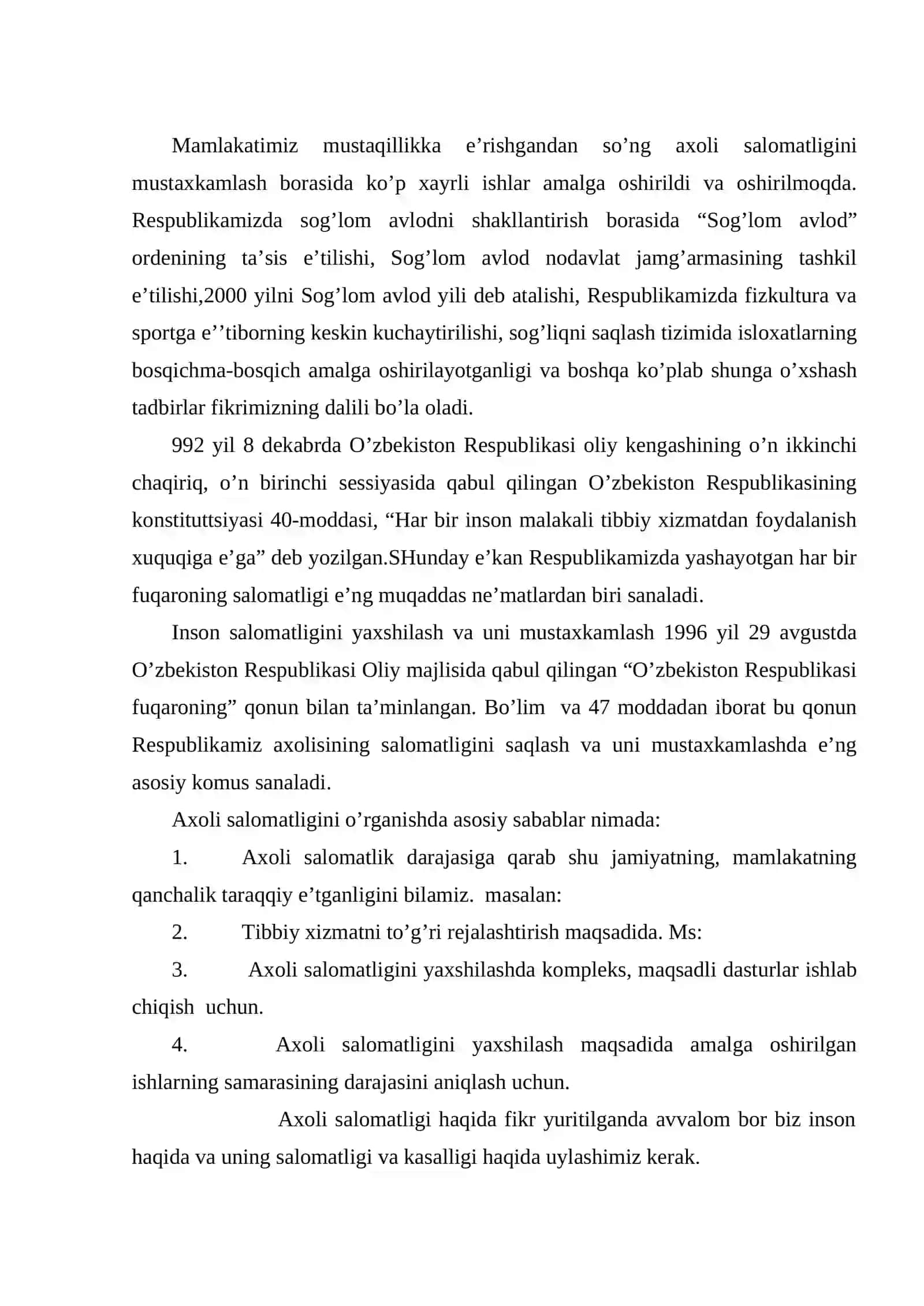 Axoli salomatligi va uni o’rganish usullari 2