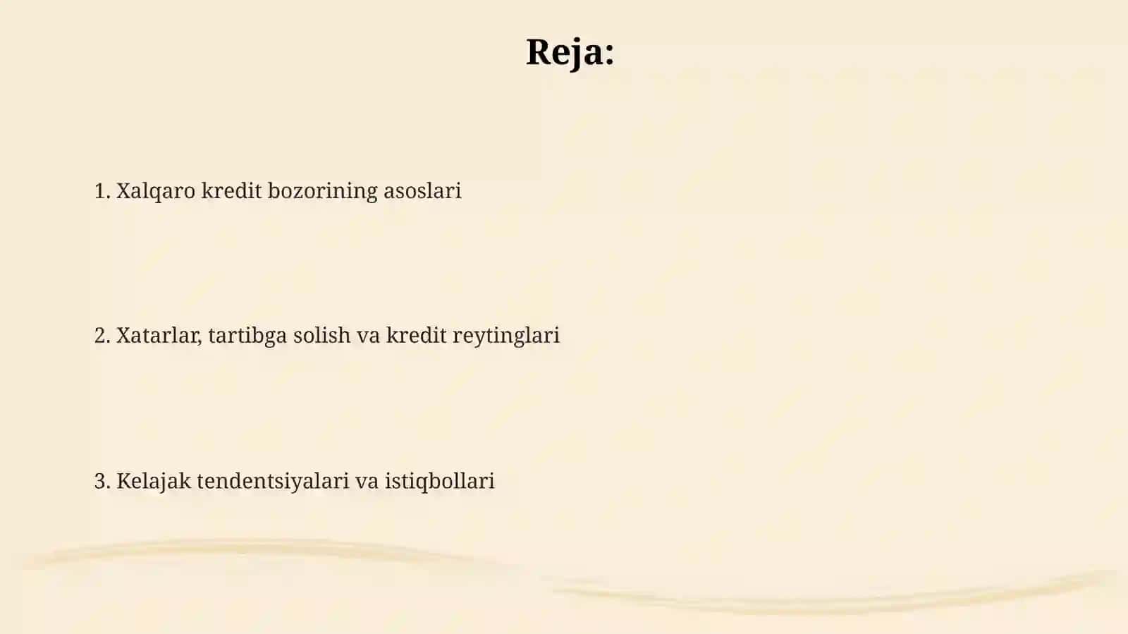 Xalqaro kredit bozori 2