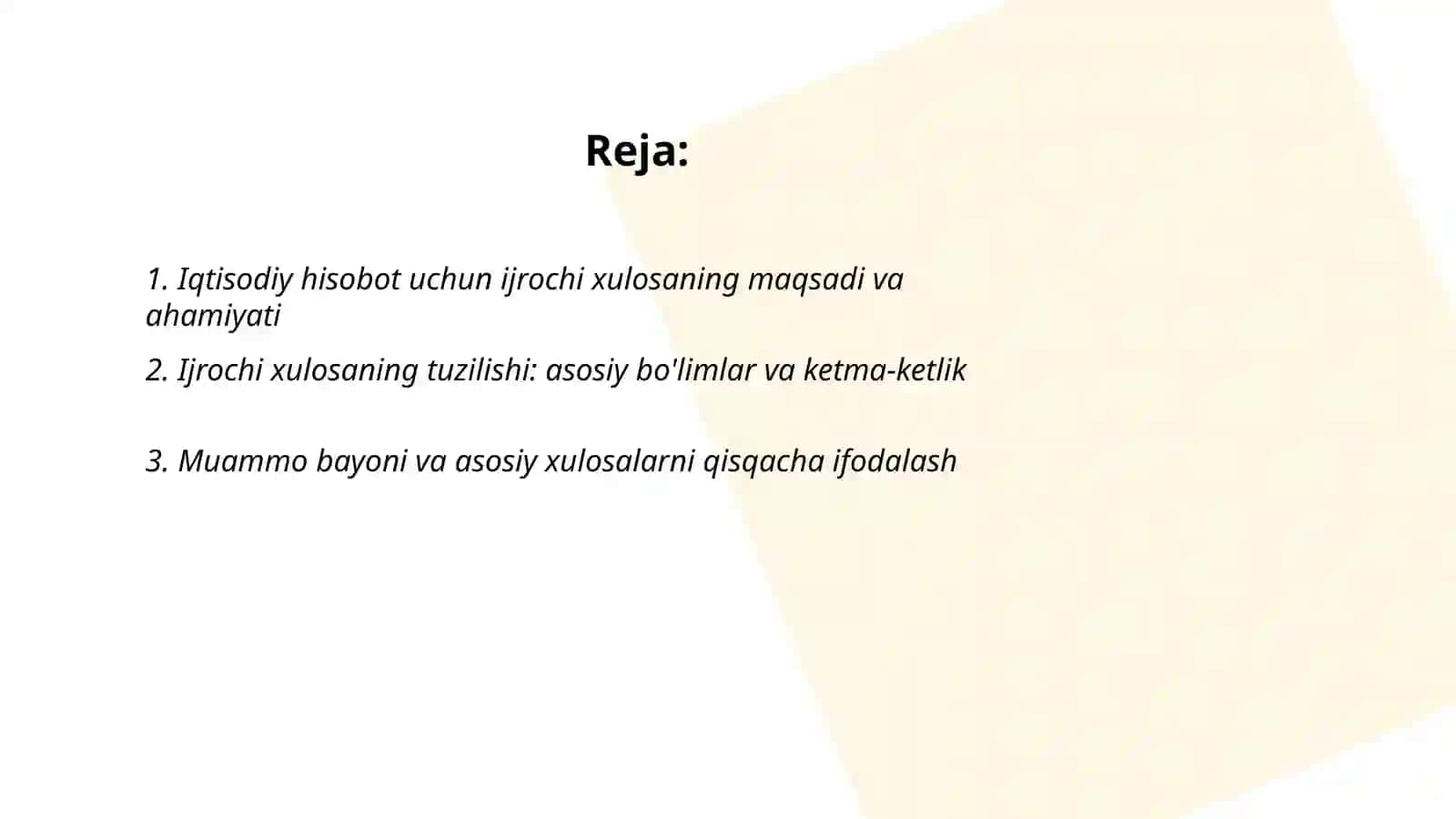 Writing Executive Summaries of Economic Reports 2