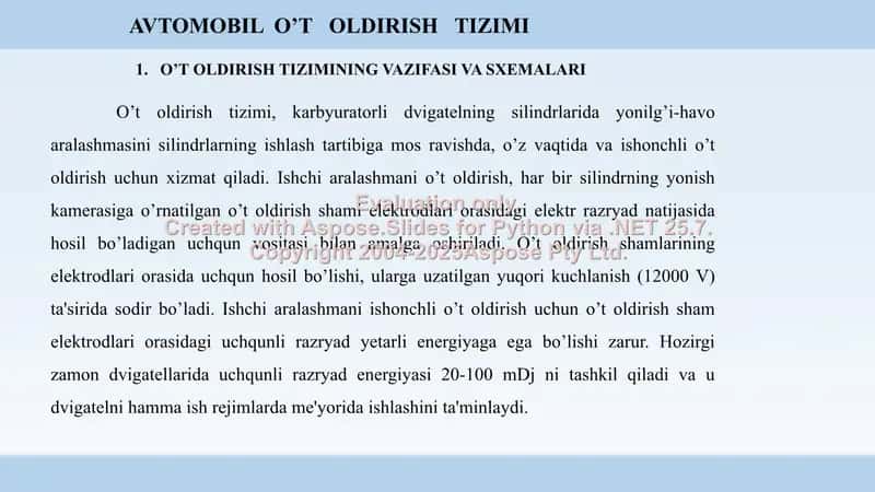Tormiz tizimi staterning vazifasi va sxemalari 2