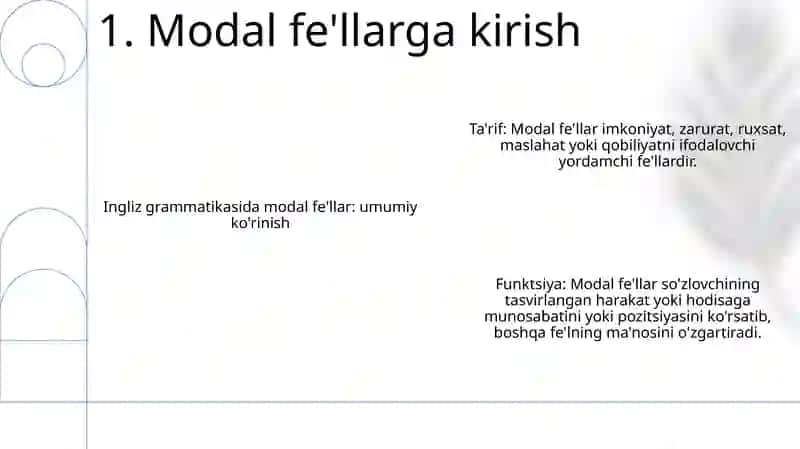 Ingliz Tili Gramatikasida Modal Fellar 2