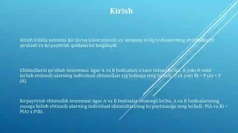 Ehtimollarni Qoshish Va Kopaytirish Teoremasi 2