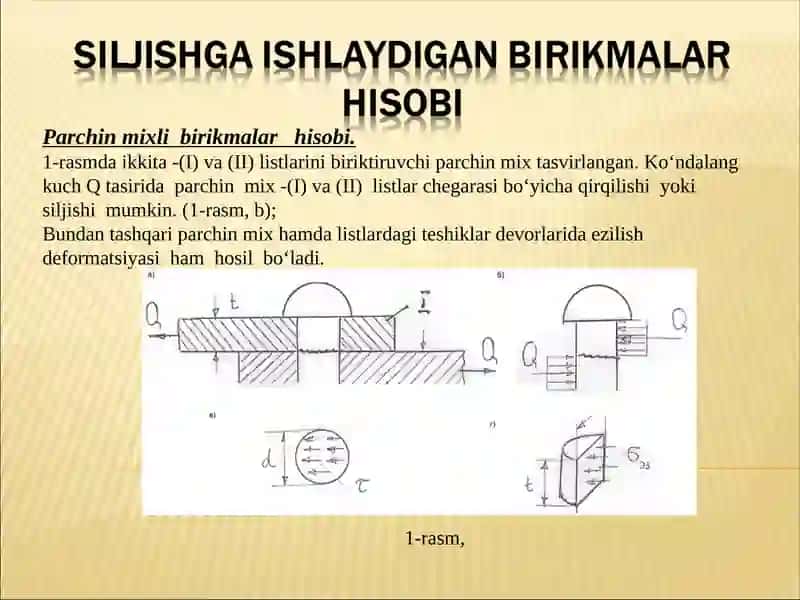 Parchin mixli birikmalar hisobi 2