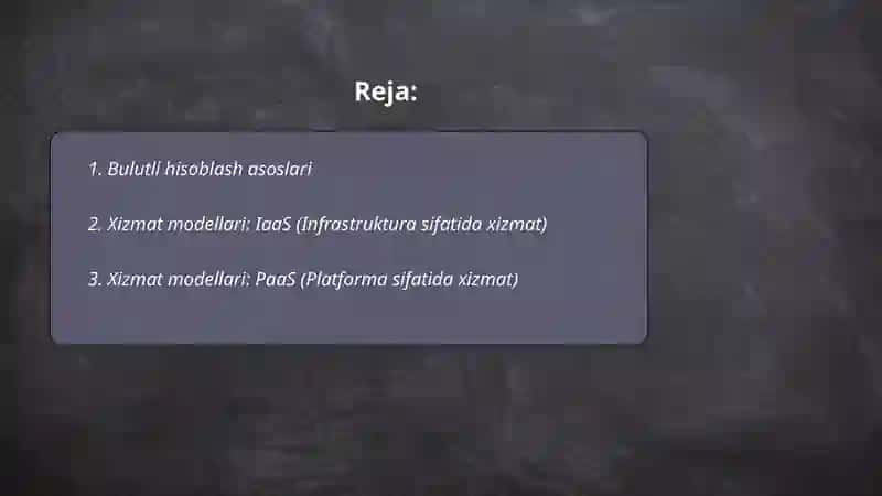 Bulutli texnologiyalar va ularning turlari 2