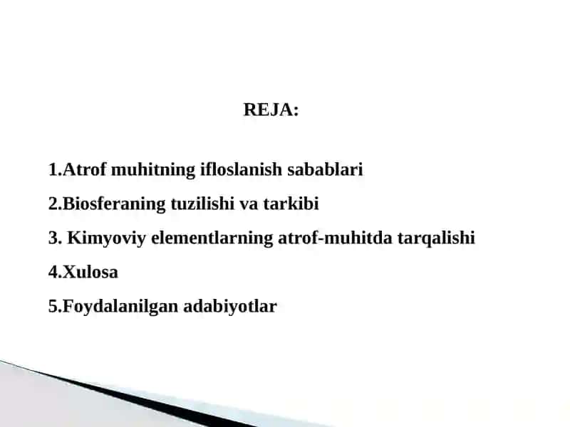 Kimyova atrof muhit kimyosi 2