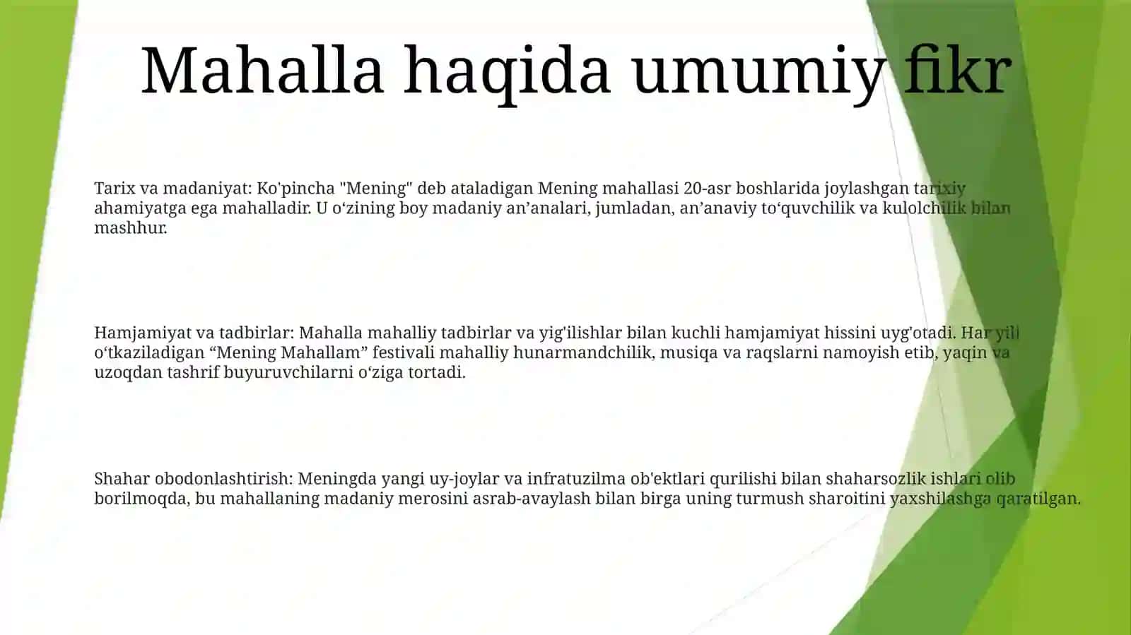 Mening Mahallam – Mening Faxrim 2