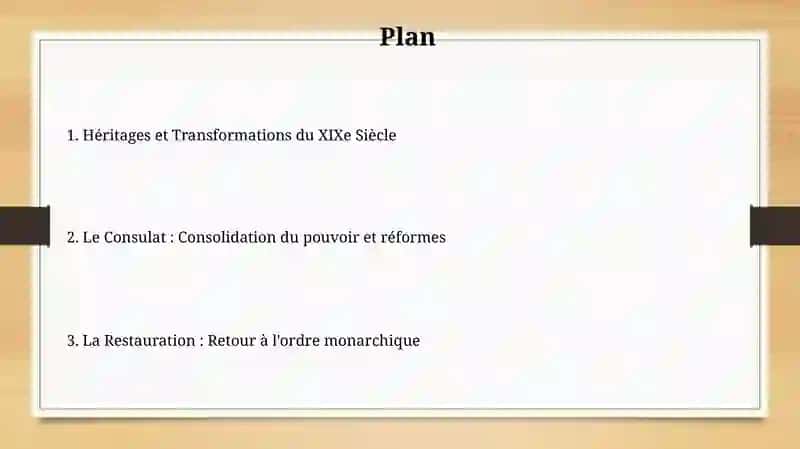 XIX sieèle Consulat et Restauration 2
