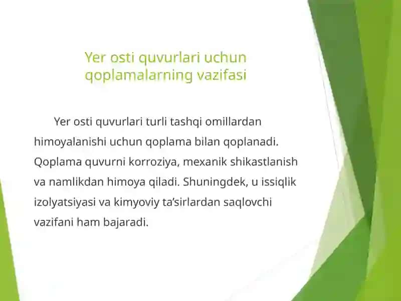 Yer osti quvurlarining qoplama qalinligini hisoblash usullari 2