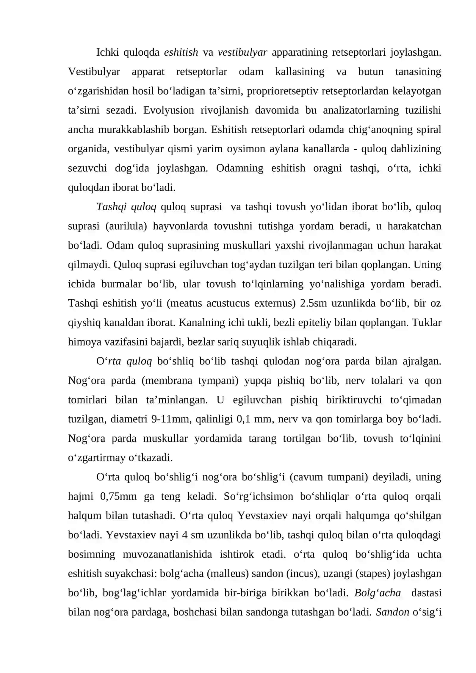 TA'M BILISH VA ESHITISH ORGANLARINING TUZILISHI 2