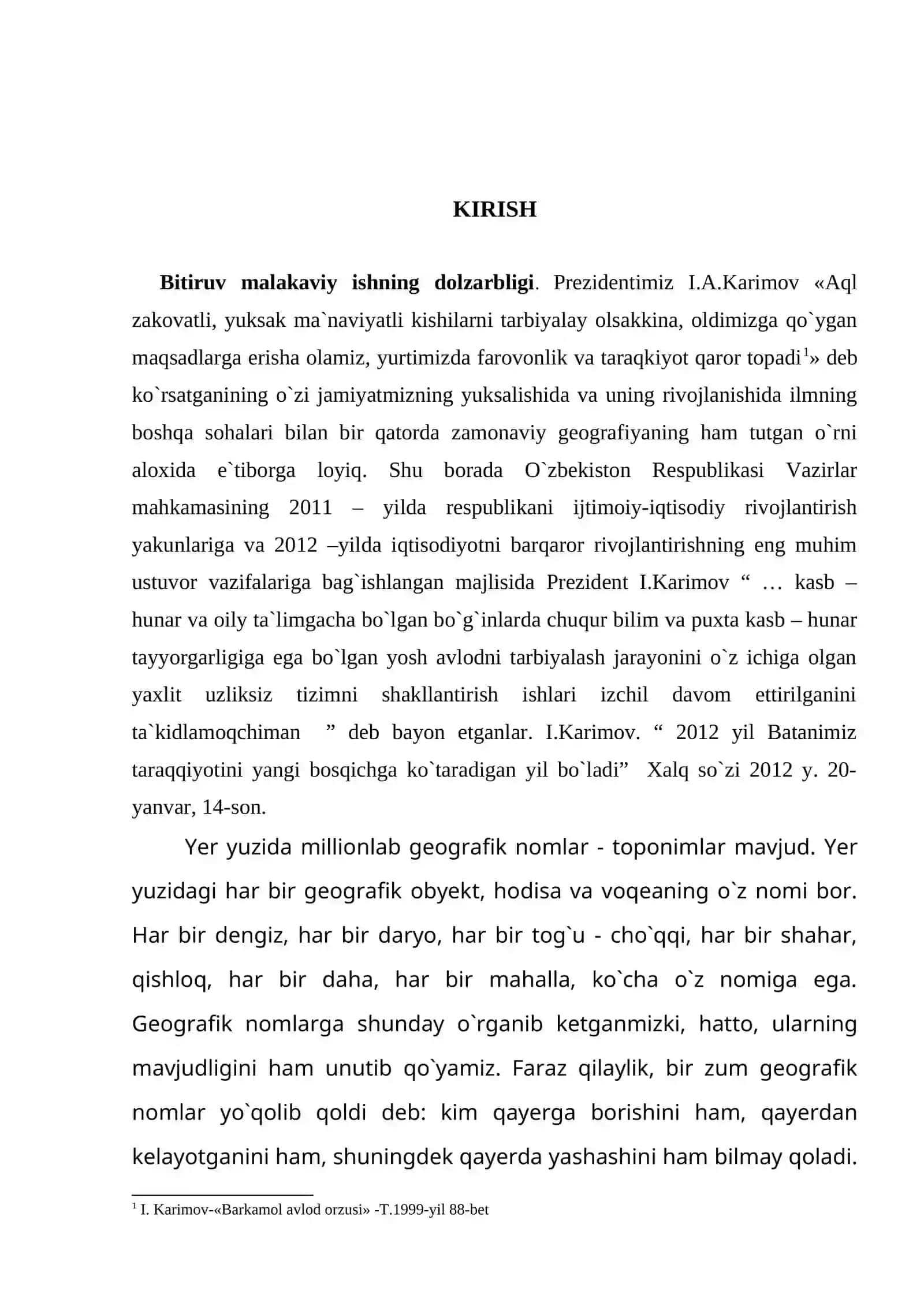 O`lkashunoslikda toponimlardan foydalanish masalalari 2