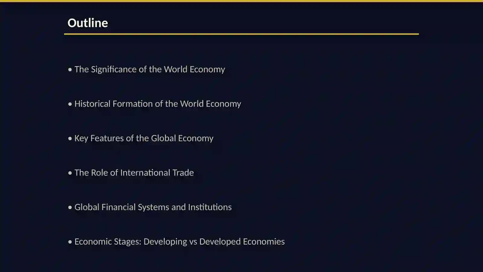 Understanding the World Economy 2