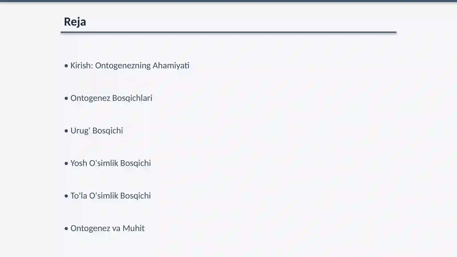Oʻsimliklarning Ontogenez Davrlari 2