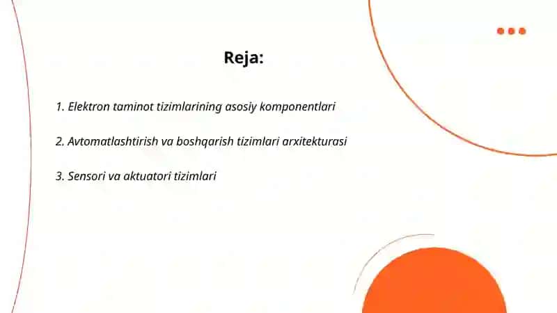 Elektor taminoti aftamatlashtirish va boshqarish 2