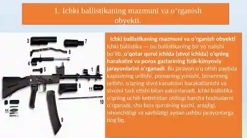 Taqdimot Ichki va tashqi ballistika 2