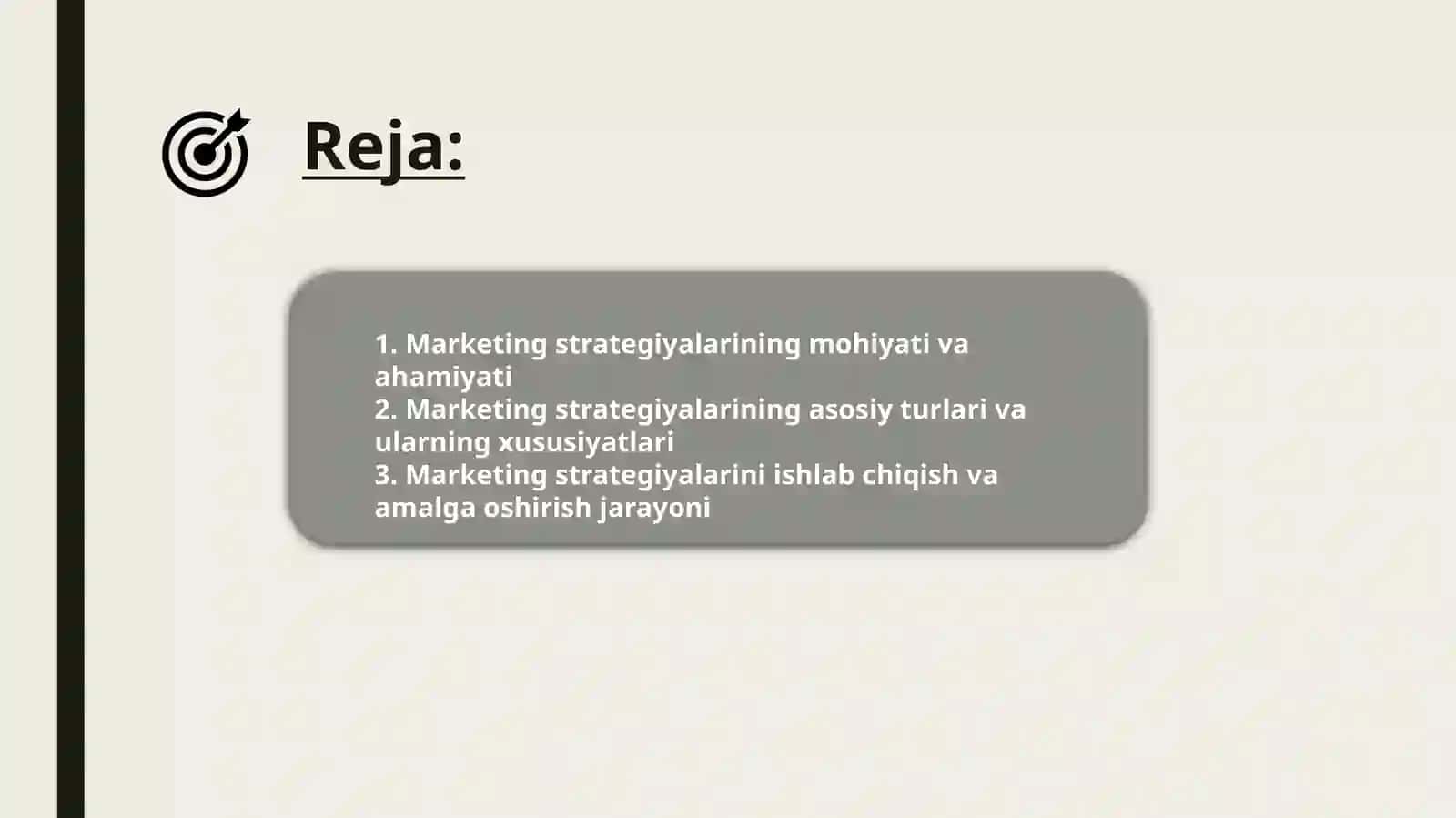 Marketing strategiyalari. slayt 12 list 2