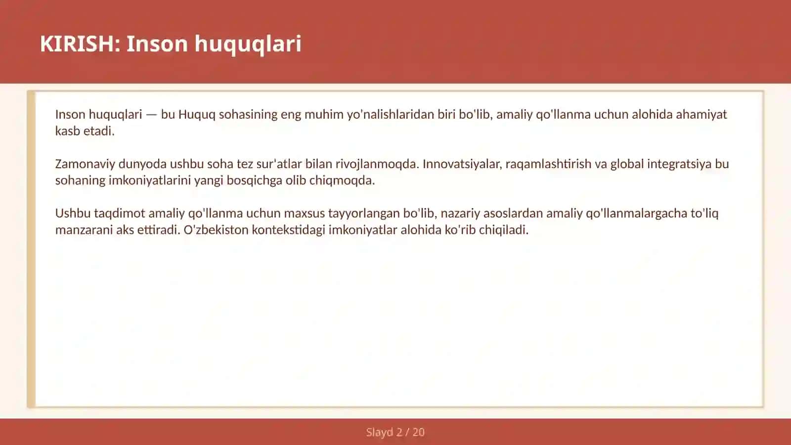 Inson huquqlari 2