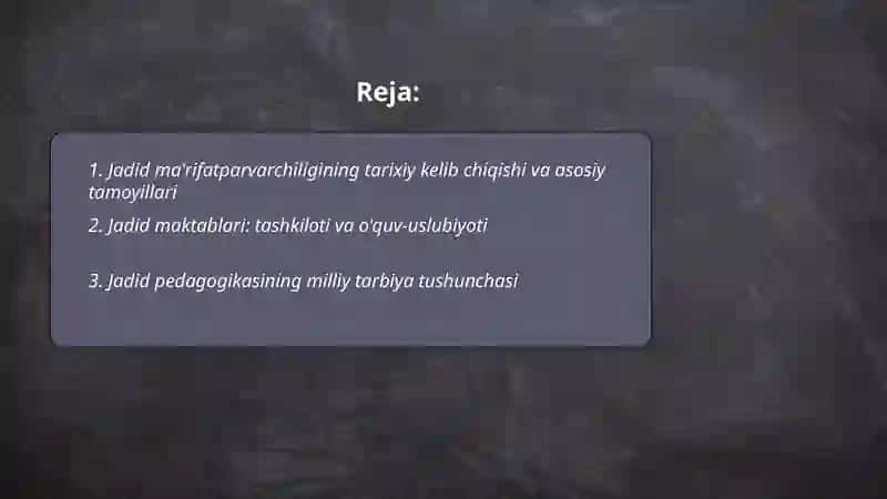 Jadid ma'rifatparvarchiligi, milliy tarbiya asosida 2