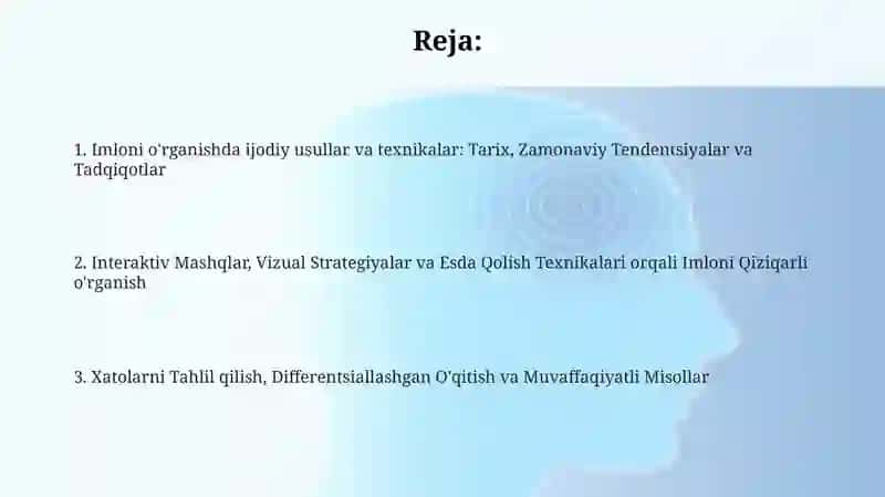 Orfografiyani o'rganishda kreativ metod va usullar 2