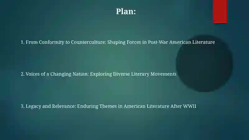 American literature after World War II 2