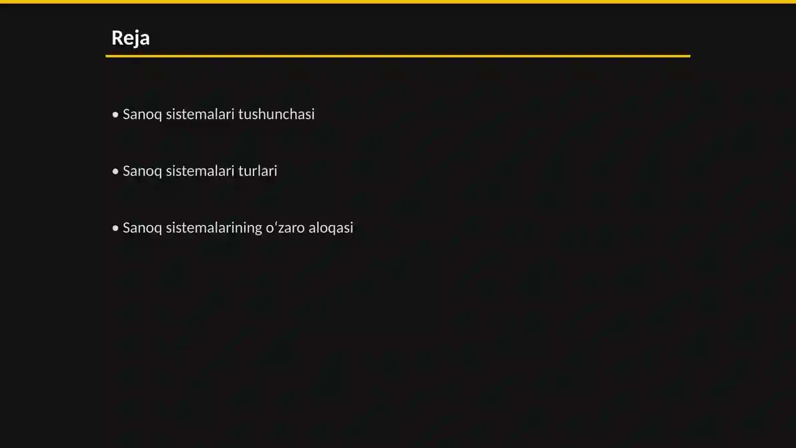 Sanoq sistemalari o‘rtasida o‘tkazish mashqlari 2