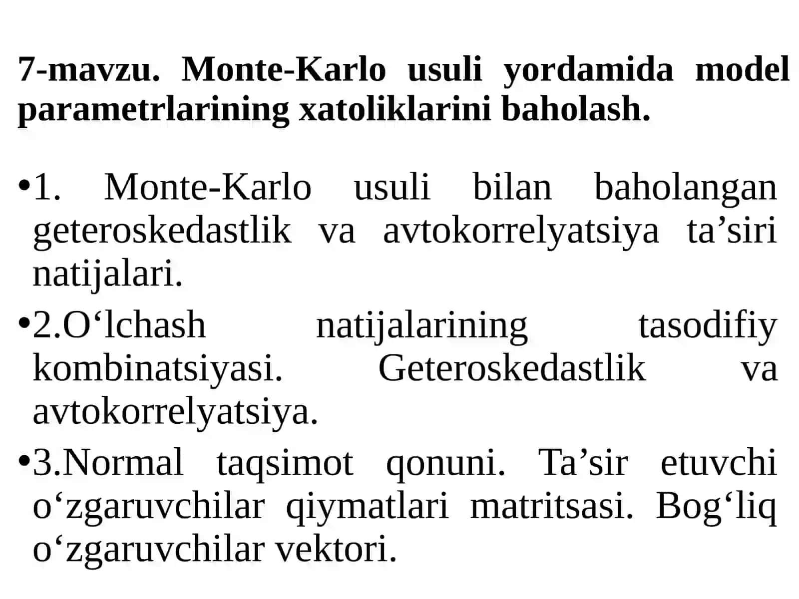 AMALIY EKONOMETRIKA 2