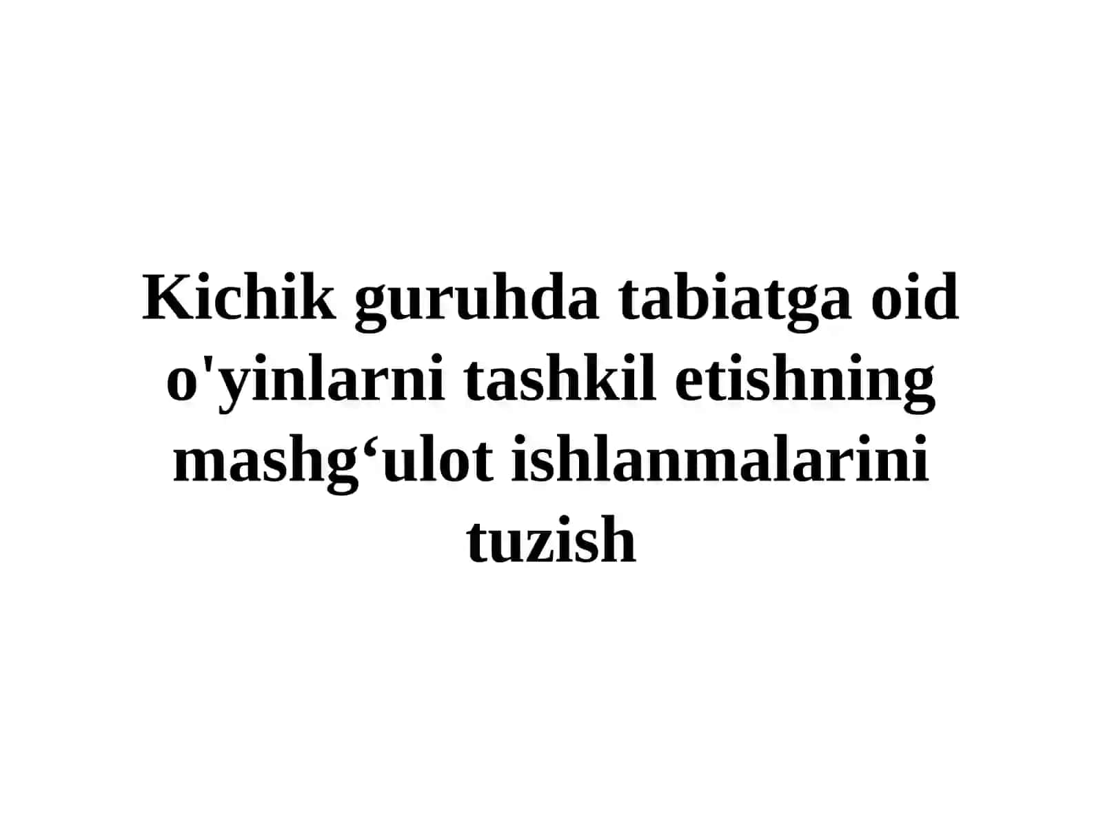 Maktabgacha ta'lim o'qitishi 2