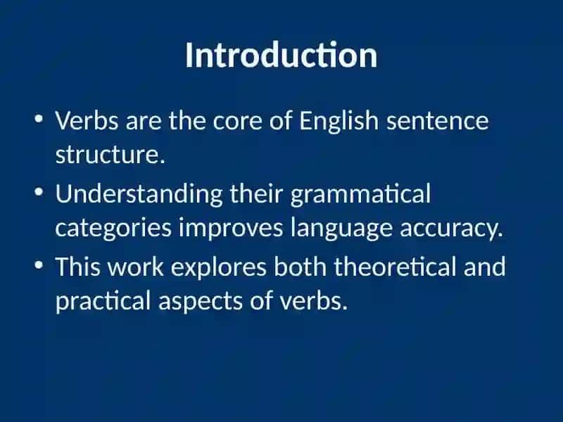 The Grammatical Categories of Verbs 2
