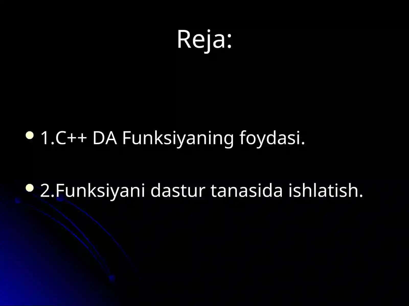 Funksiyalar va ularni yaratish 2