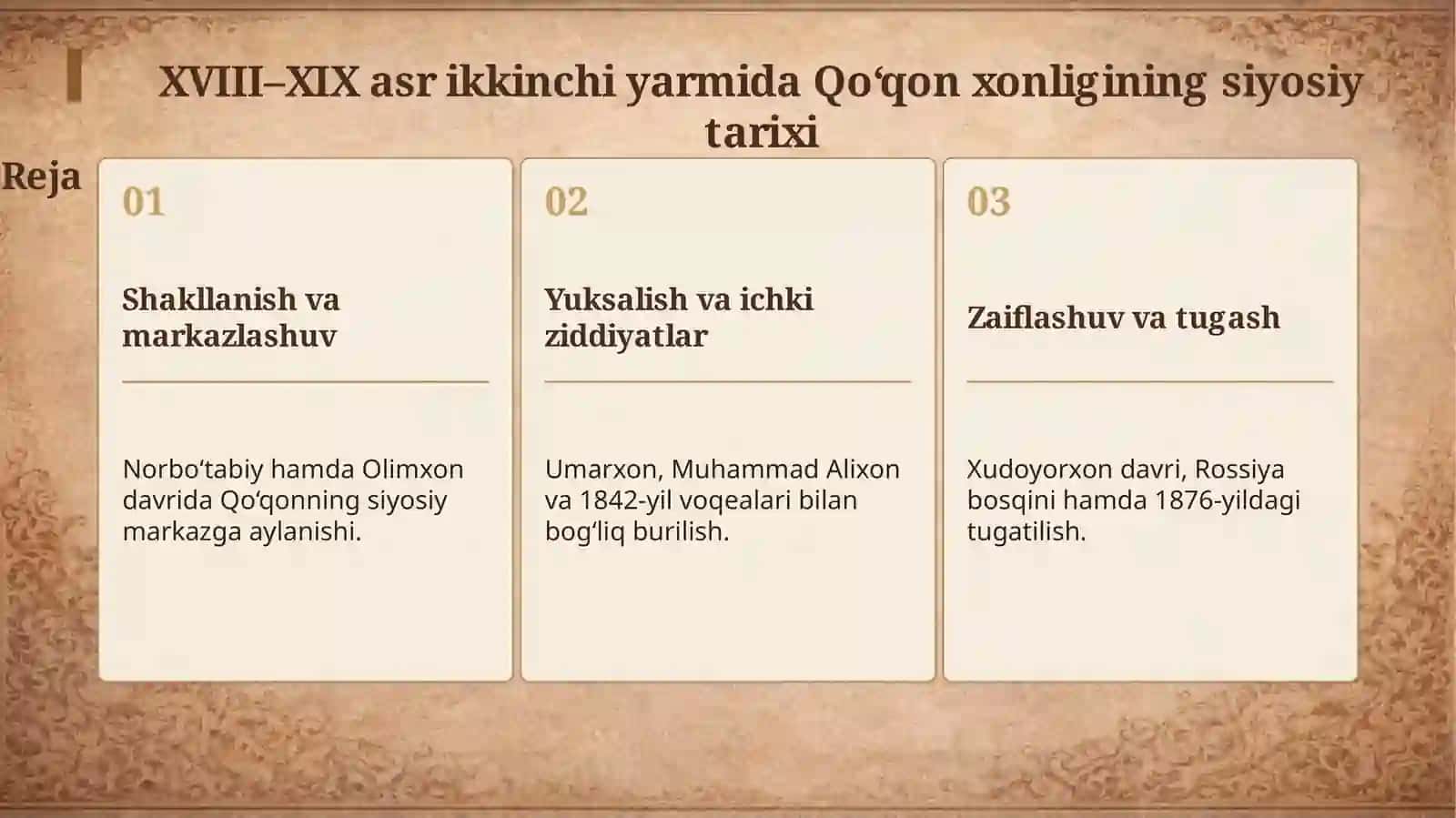 Qo‘qon xonligining siyosiy tarixi 2