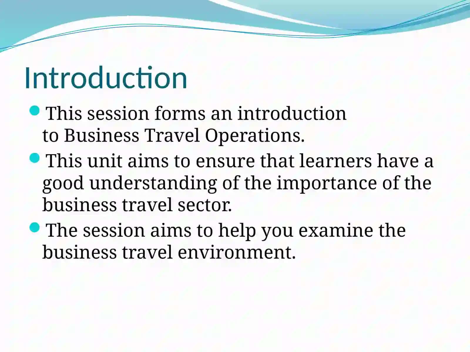 The Business Travel Environment 2