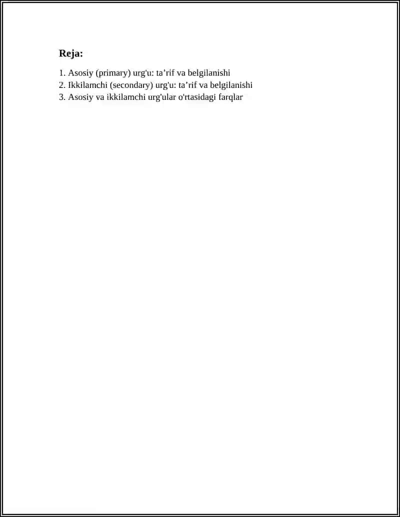 PRIMARY AND SECONDARY STRESS 2