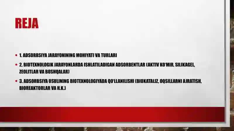 Adsorbsiya usulida biotexnologiyada 2