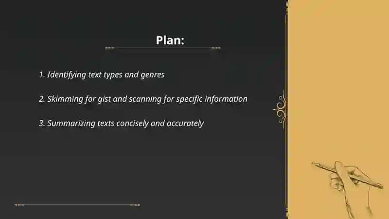 Developing skills in working with different types of textual information 2