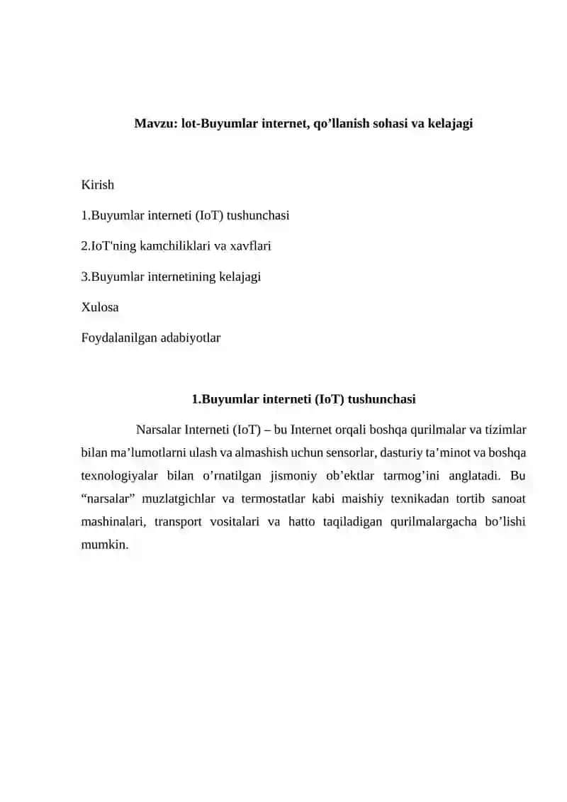Buyumlar interneti (IoT) 2