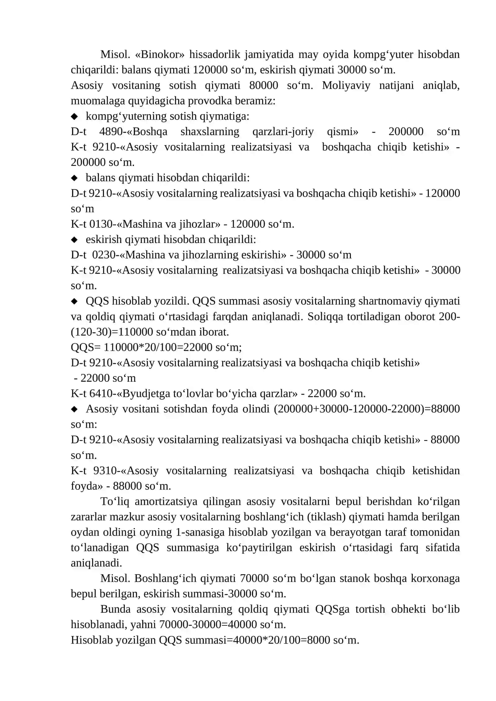 Asosiy vositalarni hisobdan chiqarish tartibi 2