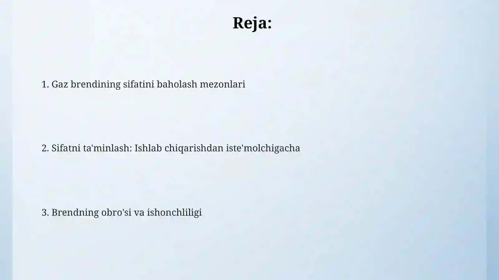 Gaz markasi sifatini baholash 2